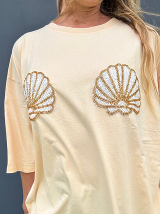 SABBI Shell Titty Tee - Creamy Yellow - The Salty BabeGraphic Tee Shirts