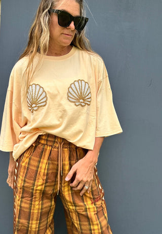 SABBI Shell Titty Tee - Creamy Yellow - The Salty BabeGraphic Tee Shirts