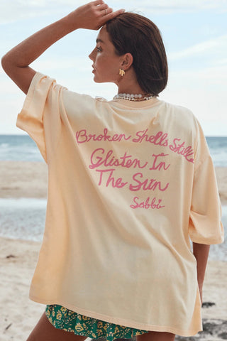 SABBI Shell Titty Tee - Creamy Yellow - The Salty BabeGraphic Tee Shirts