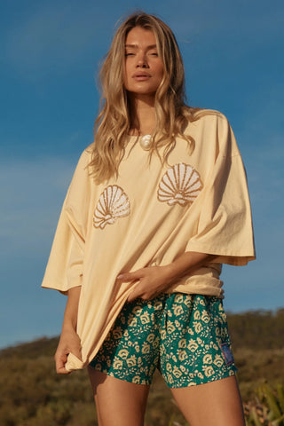 SABBI Shell Titty Tee - Creamy Yellow - The Salty BabeGraphic Tee Shirts