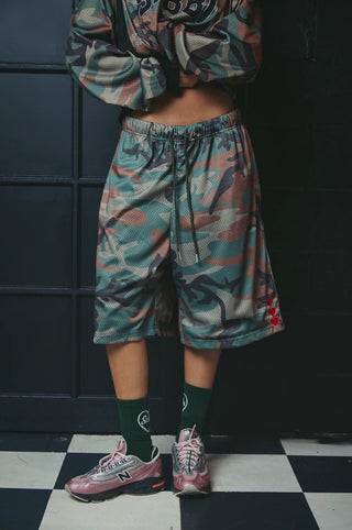 SABBI The Camo Mesh Jort Shorts | The Salty Babe