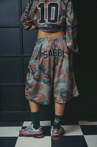 SABBI The Camo Mesh Jort Shorts | The Salty Babe