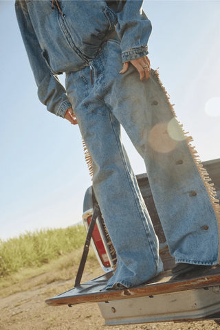 SABBI The Dirty Deeds Denim Chaps Jeans | The Salty Babe