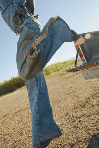 SABBI The Dirty Deeds Denim Chaps Jeans | The Salty Babe