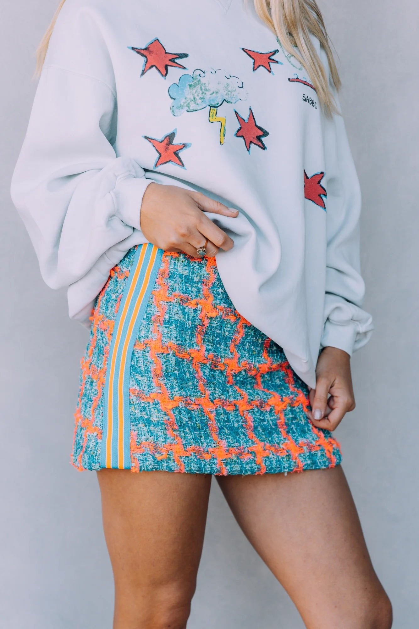 SABBI Wool Racing Skirt - Blue - The Salty BabeSkirts