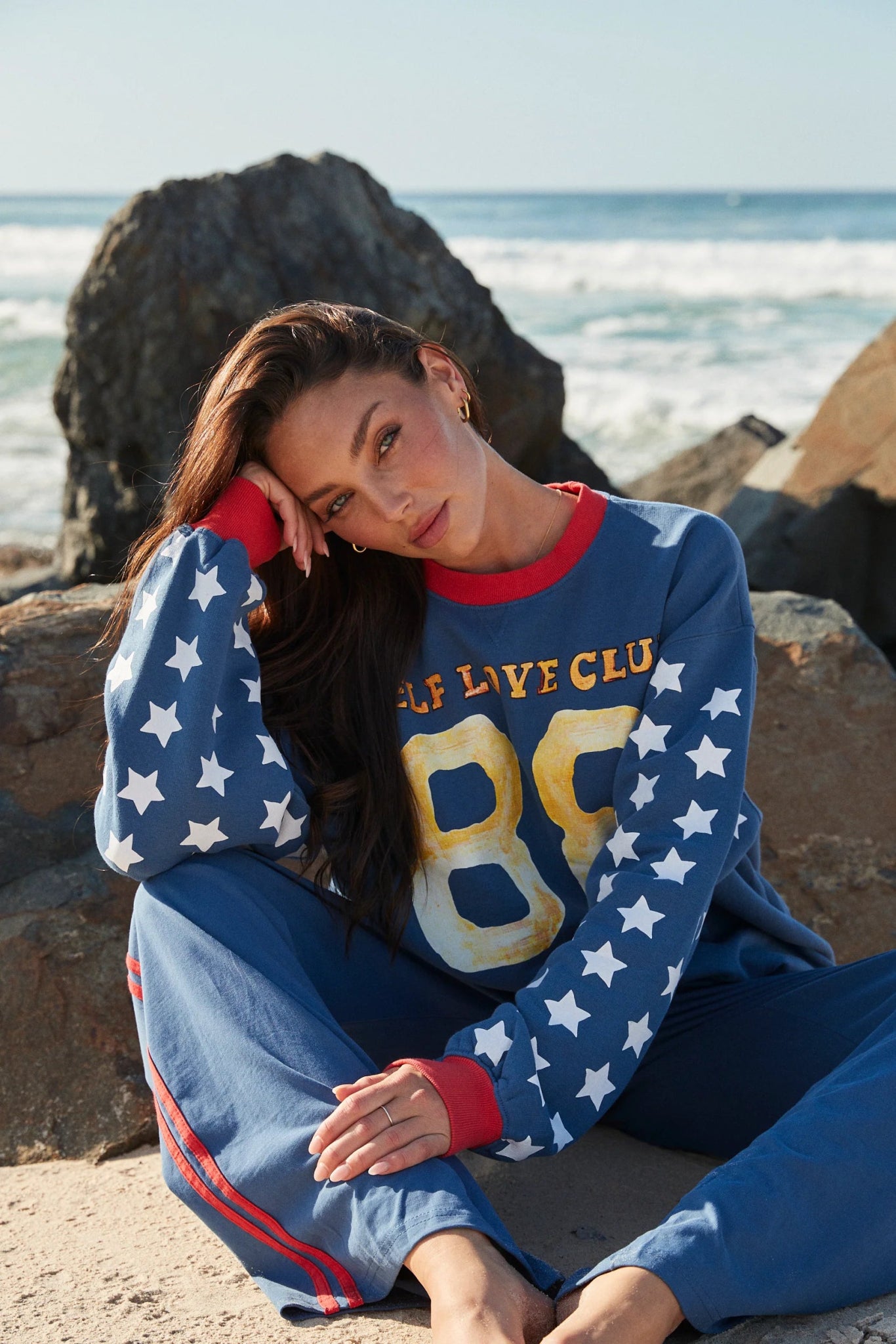 SABBI You Cute Diego Sweatshirt - Blue - The Salty BabeLong Sleeve Tops