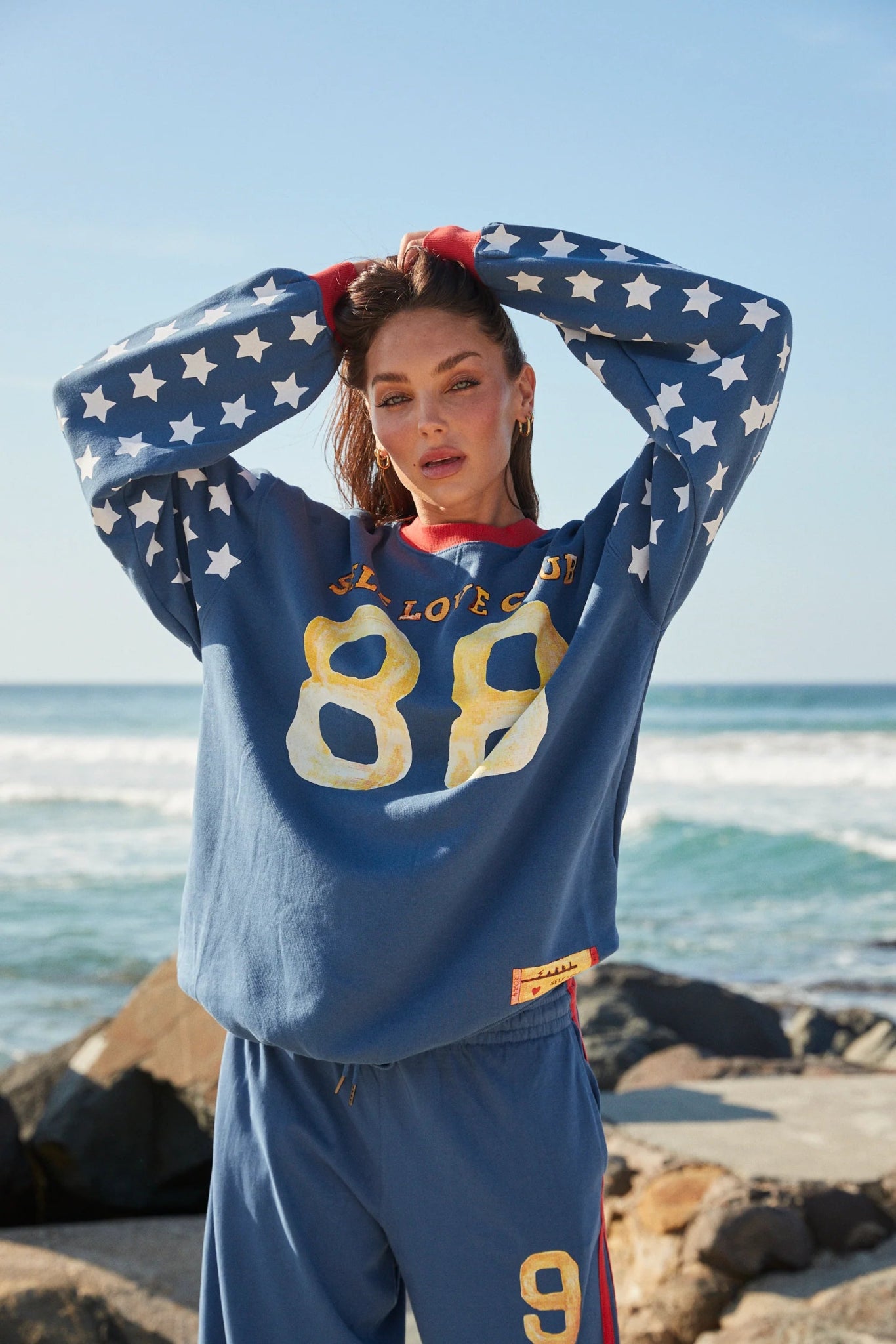 SABBI You Cute Diego Sweatshirt - Blue - The Salty BabeLong Sleeve Tops