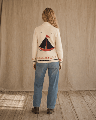 Sailboat Ranch Cardigan Sweater - Cream - The Salty BabeSweaters