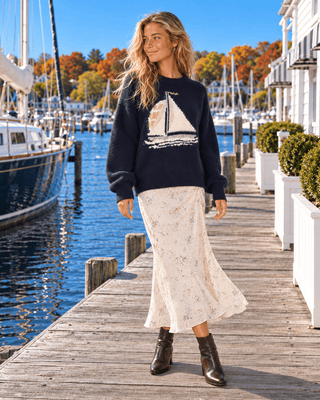 Salt Air Knit Sweater - Navy | The Salty Babe
