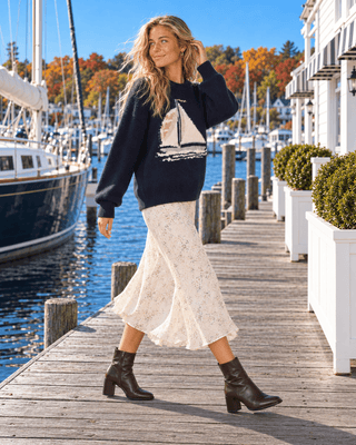 Salt Air Knit Sweater - Navy | The Salty Babe