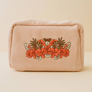 Salty Blooms Corduroy Makeup Bag - The Salty BabeMakeup Bags