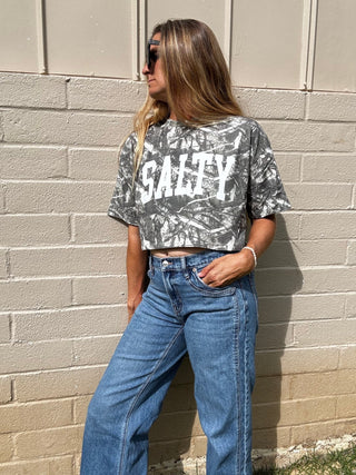 SALTY Crop Camo Tee - The Salty BabeGraphic Tee Shirts