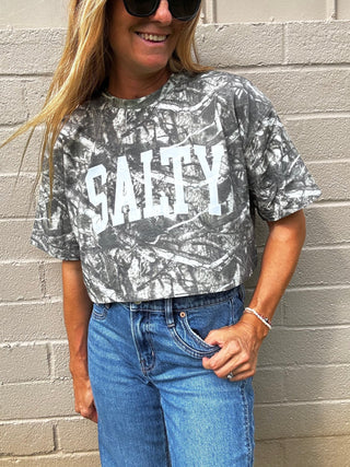 SALTY Crop Camo Tee - The Salty BabeGraphic Tee Shirts