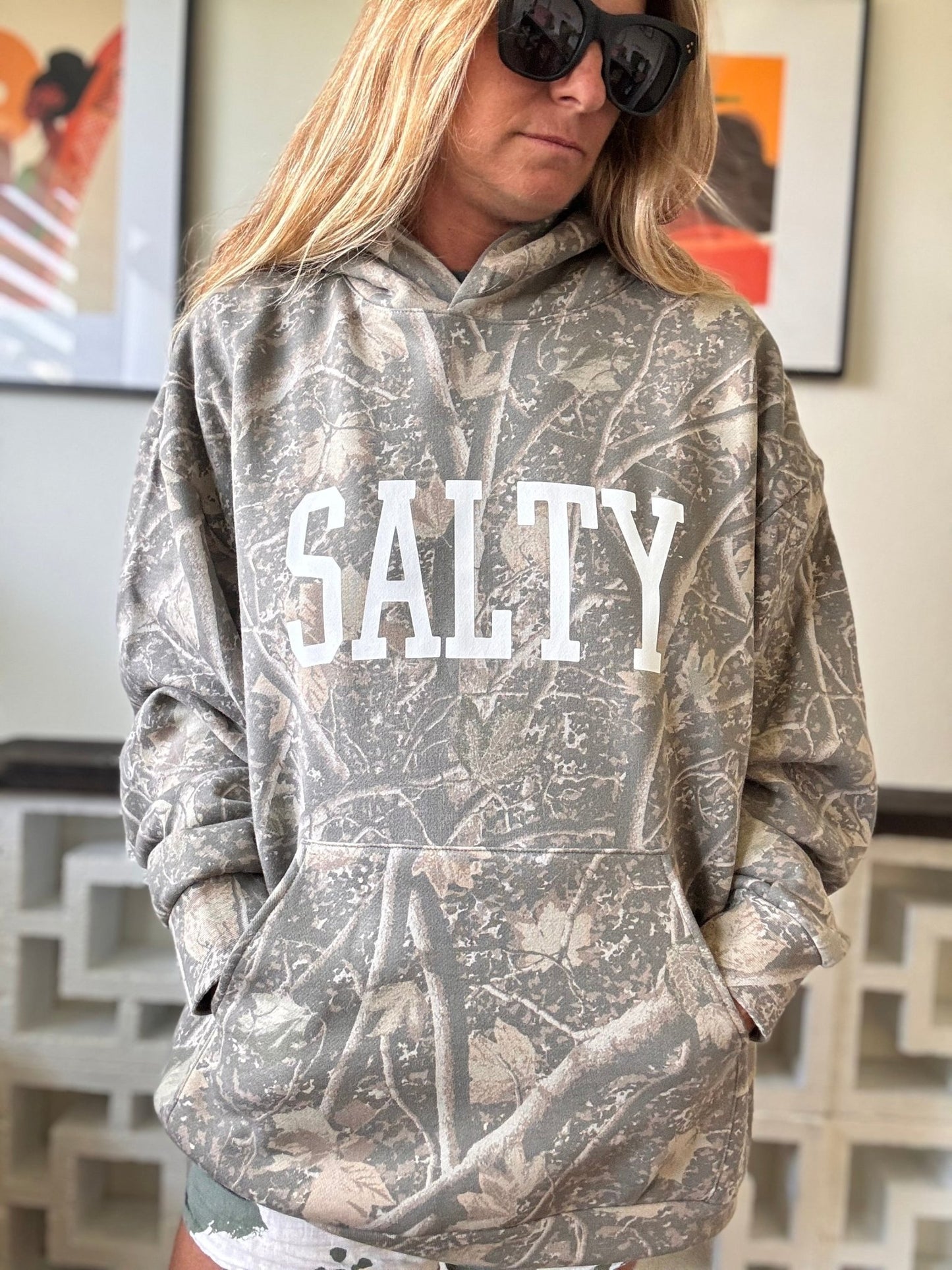 SALTY Graphic Hooded Sweatshirt - Deadwood Tree Camo - The Salty BabeFleece Tops