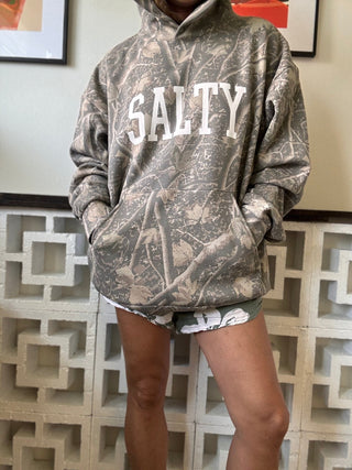 SALTY Graphic Hooded Sweatshirt - Deadwood Tree Camo - The Salty BabeFleece Tops