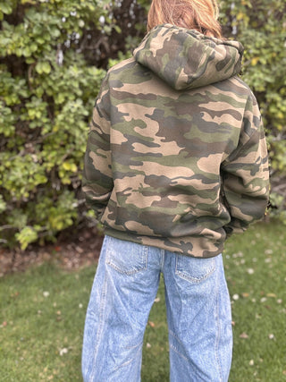 SALTY Graphic Hooded Sweatshirt - Green Camo - The Salty BabeFleece Tops