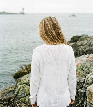 Salty Sayings Sweater - White/Blue - The Salty BabeSweaters