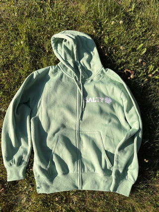 Salty Shells Zip Hooded Sweatshirt - The Salty BabeFleece Tops