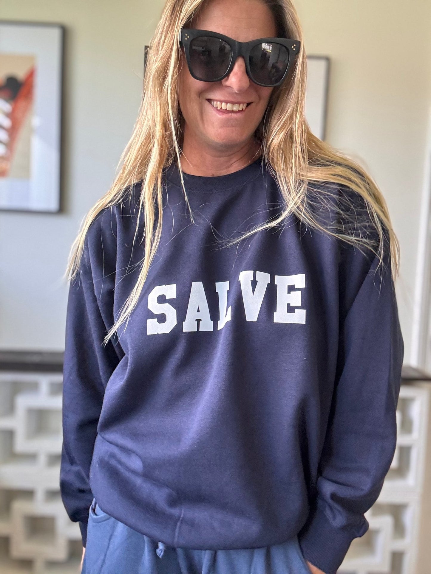 Salve Pride Oversized Sweatshirt - Deep Navy - The Salty BabeFleece Tops