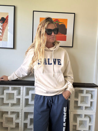Salve Pride Relaxed Fit Hooded Sweatshirt - Beige - The Salty BabeFleece Tops
