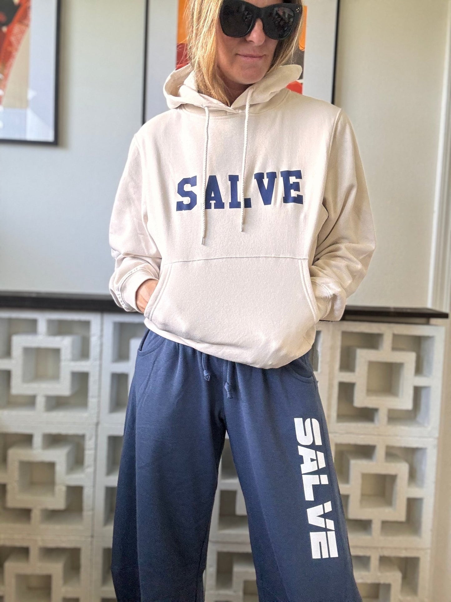 Salve Pride Relaxed Fit Hooded Sweatshirt - Beige - The Salty BabeFleece Tops