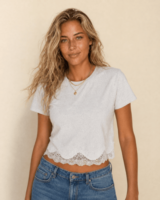 Sandbar Lace Tee - The Salty BabeTee Shirts