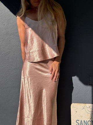 Satin Sweetheart Midi Skirt - The Salty BabeSkirts