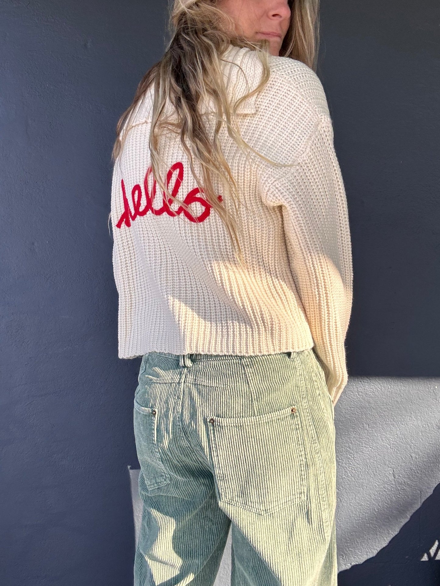 Say 'Hello' Buttoned Long Sleeve Top - The Salty Babe