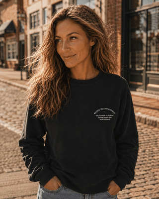 SB Flagship Boyfriend Sweatshirt — Black Sands - The Salty BabeSweatshirt