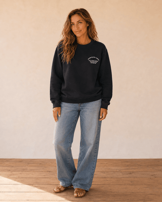 SB Flagship Boyfriend Sweatshirt — Black Sands - The Salty BabeSweatshirt