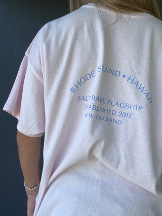 SB Flagship Oversized Tee-Pink/Blue - The Salty BabeGraphic Tee Shirts