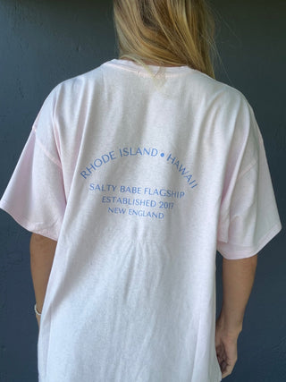 SB Flagship Oversized Tee-Pink/Blue - The Salty BabeGraphic Tee Shirts