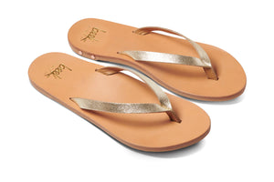 BEEK Seabird leather sandals-Platinum/Honey