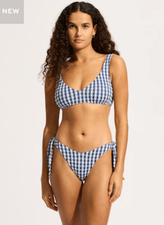 SEAFOLLY Bella Tie Side High Cut Rio Bikini Bottom - Ultramarine - The Salty BabeSwim Bottoms