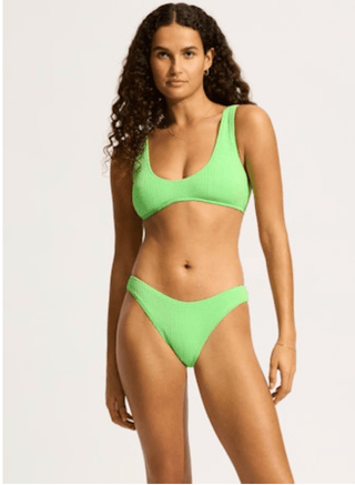 SEAFOLLY Sea Dive High Cut Bikini Bottom - Summer Green - The Salty BabeSwim Bottoms