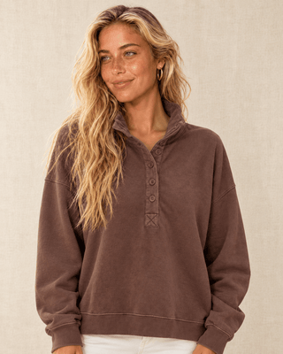 Seaside Button Front Sweatshirt | The Salty Babe