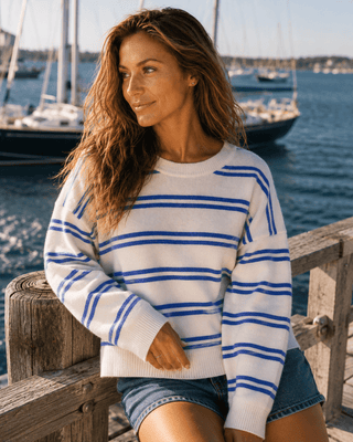 Seaside Stripe Knit Sweater - The Salty BabeSweaters