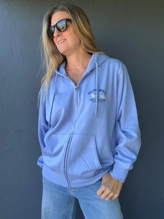 Second Beach Shelling Club Zip Hooded Sweatshirt - The Salty BabeFleece Tops