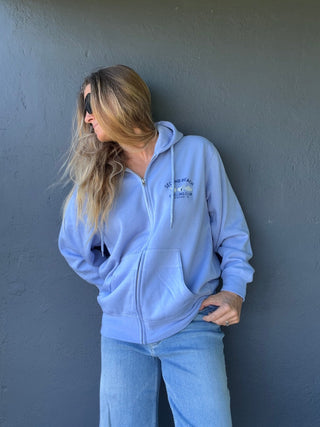 Second Beach Shelling Club Zip Hooded Sweatshirt - The Salty BabeFleece Tops