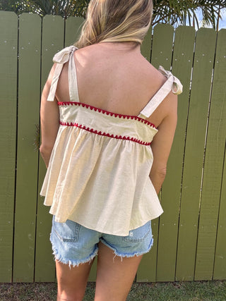 Selena Tie Sleeve Top - The Salty BabeTop