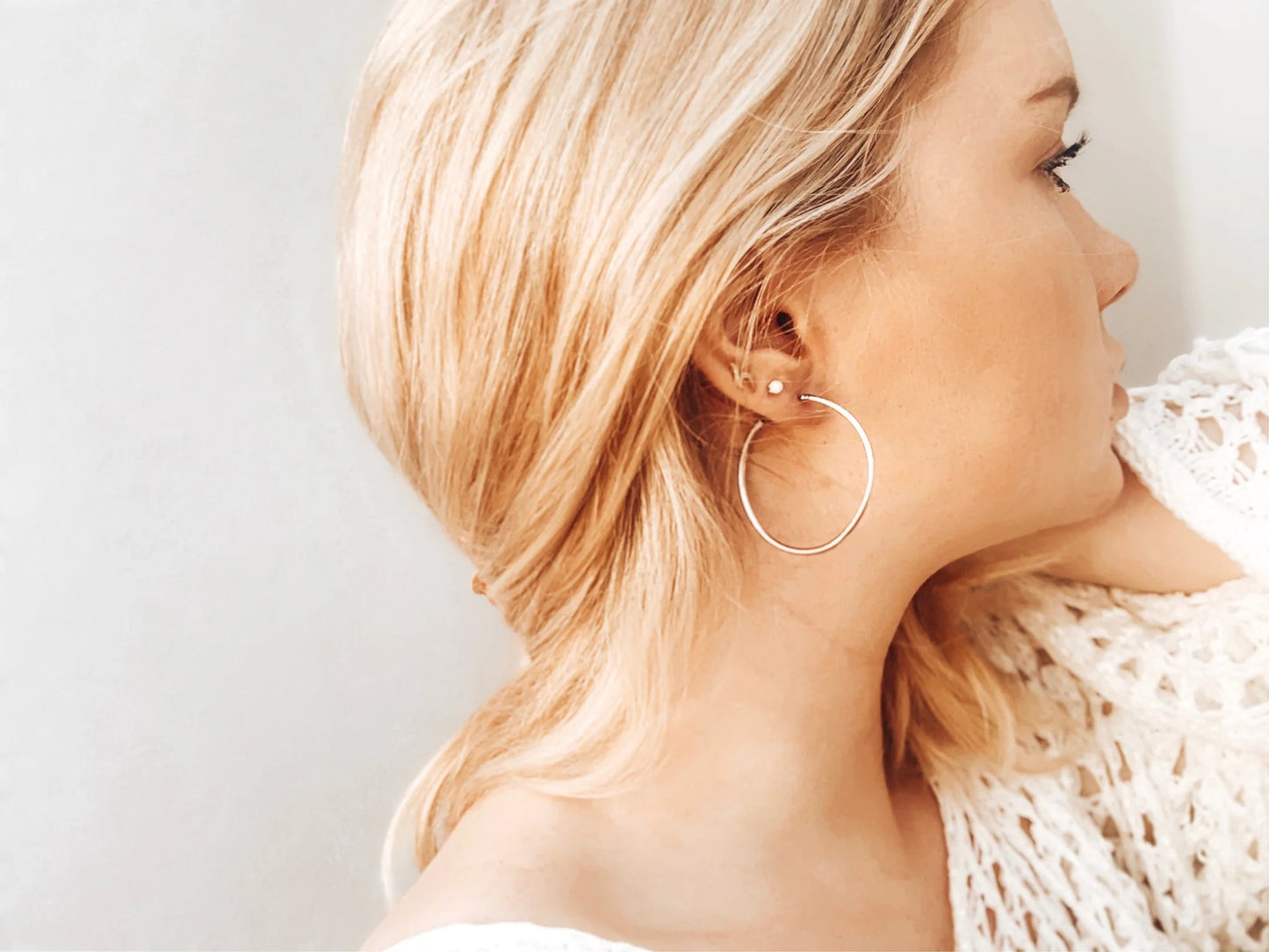 SG 40mm Endless hoop earring - Silver - The Salty BabeJewelry