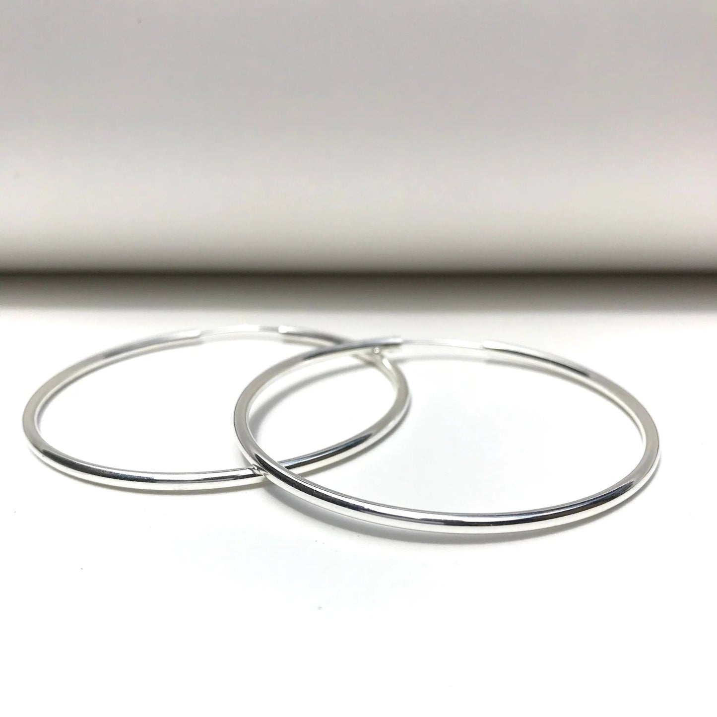 SG 40mm Endless hoop earring - Silver - The Salty BabeJewelry