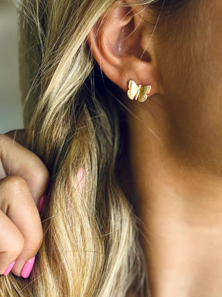 SG Butterfly Post - Gold Plated - The Salty BabeEarrings