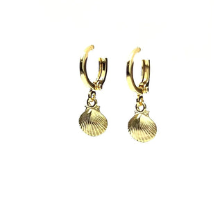 SG Scallop Shell huggie earring - The Salty BabeJewelry