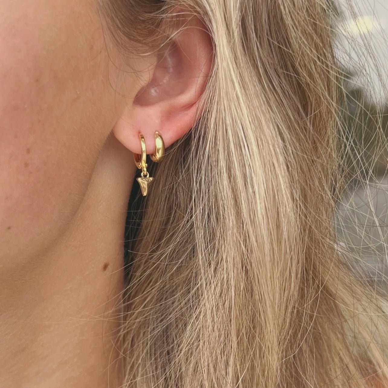 SG Sharktooth huggie earring - The Salty BabeJewelry