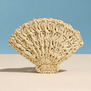 Shell Raffia Pouch Bag - The Salty BabePouch