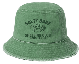 Shelling Club Distressed Bucket Hat - The Salty BabeHats