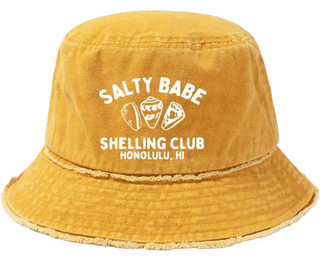 Shelling Club Distressed Bucket Hat - The Salty BabeHats