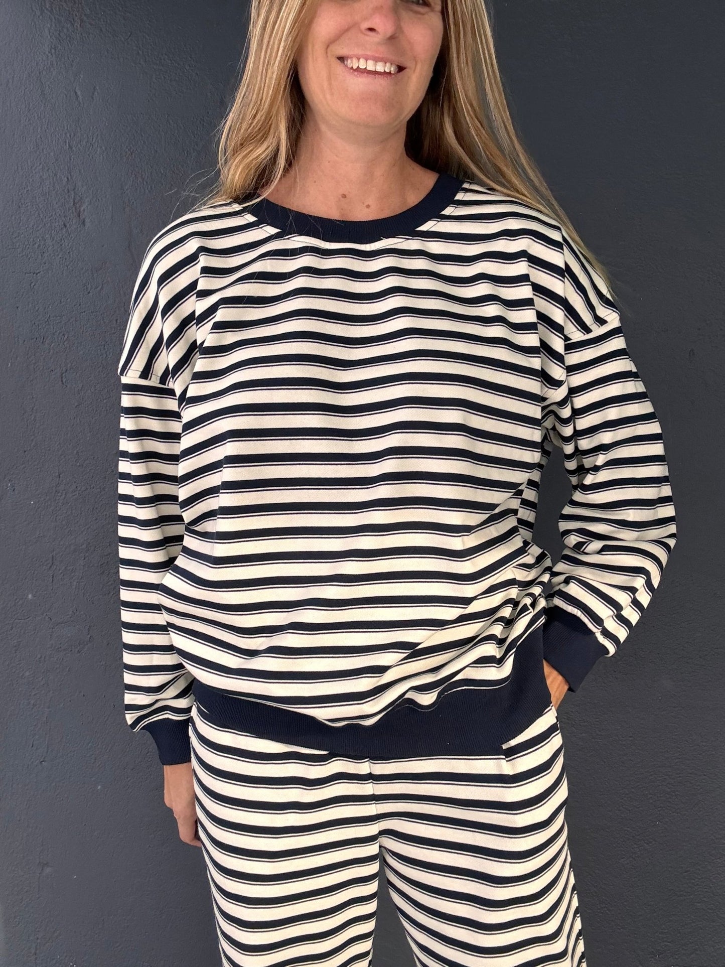 Shoreline Stripes Sweatshirt - The Salty BabeSweatshirt