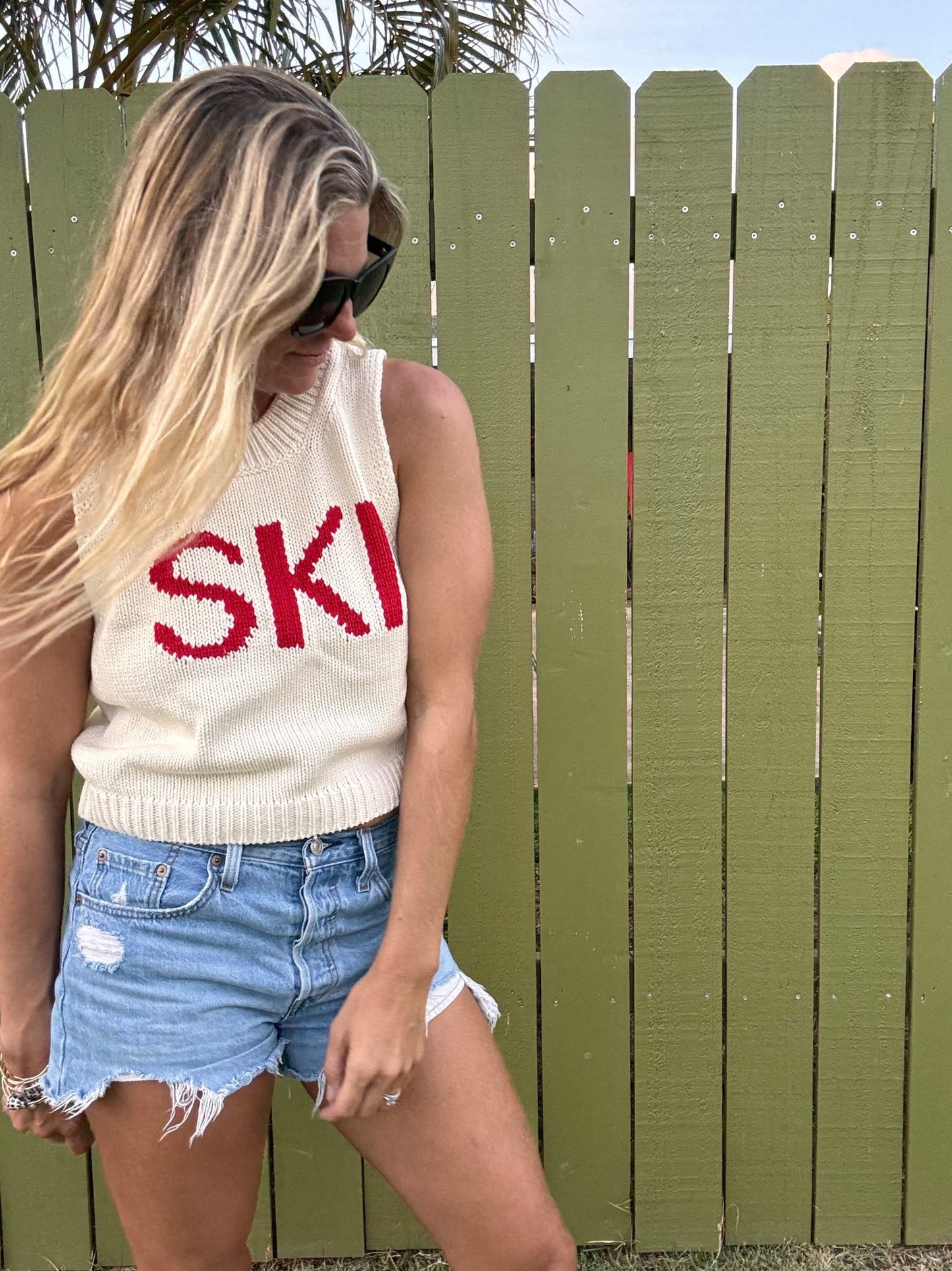SKI knit sweater tank - The Salty BabeTank Tops